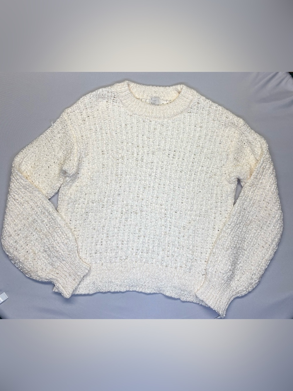 a new day Cream Chunky Crewneck Sweater M